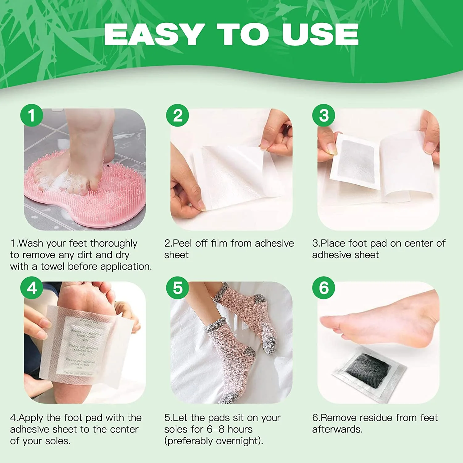 100% Natural Detox Foot Pads – Japanese Formula for Better Sleep & Energy