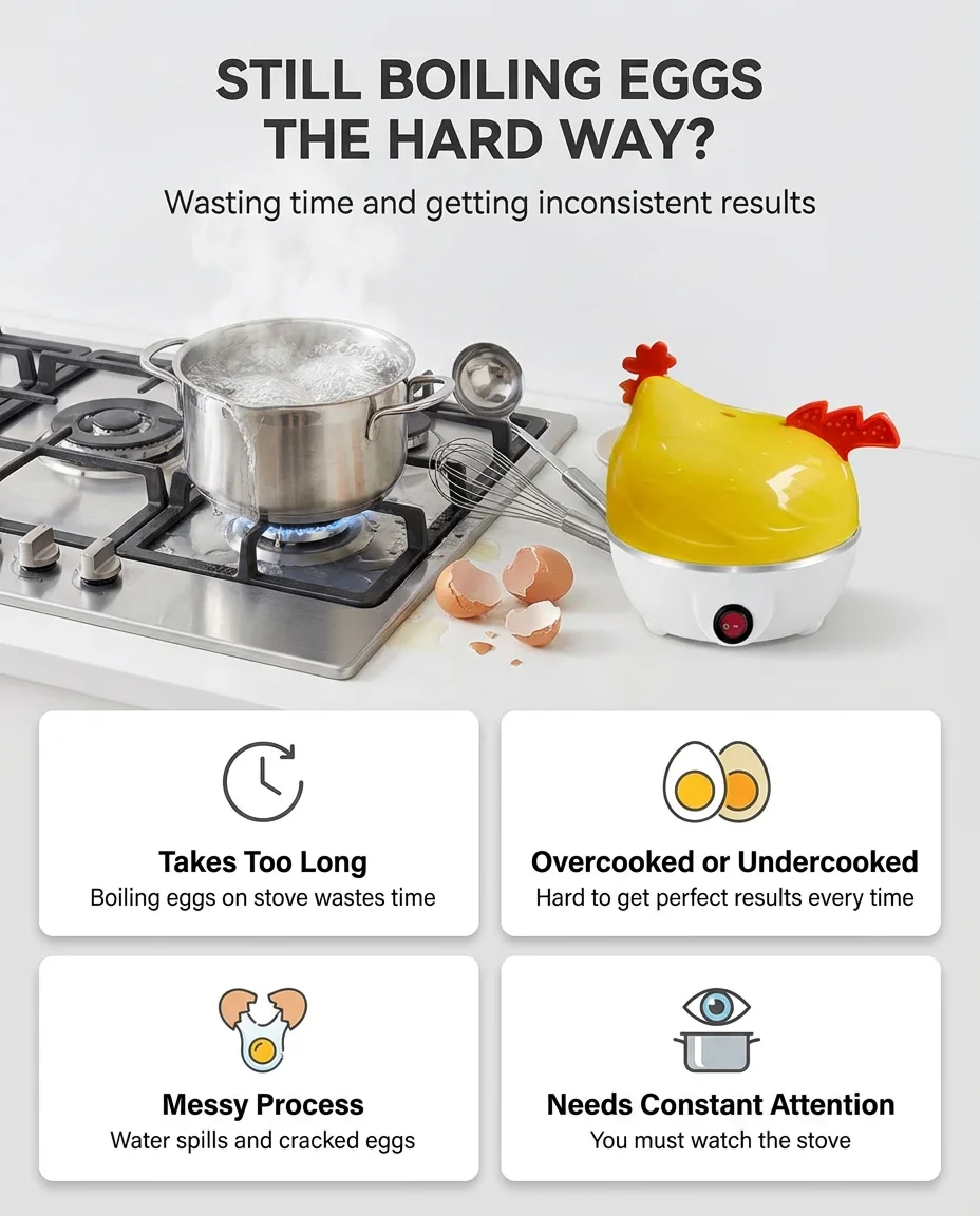 Automatic Chicken Egg Steamer Cooker
