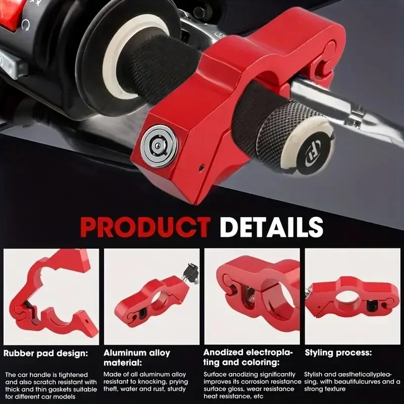 Motorcycle Handlebar Brake Lock – Anti-Theft Security Device with Keys