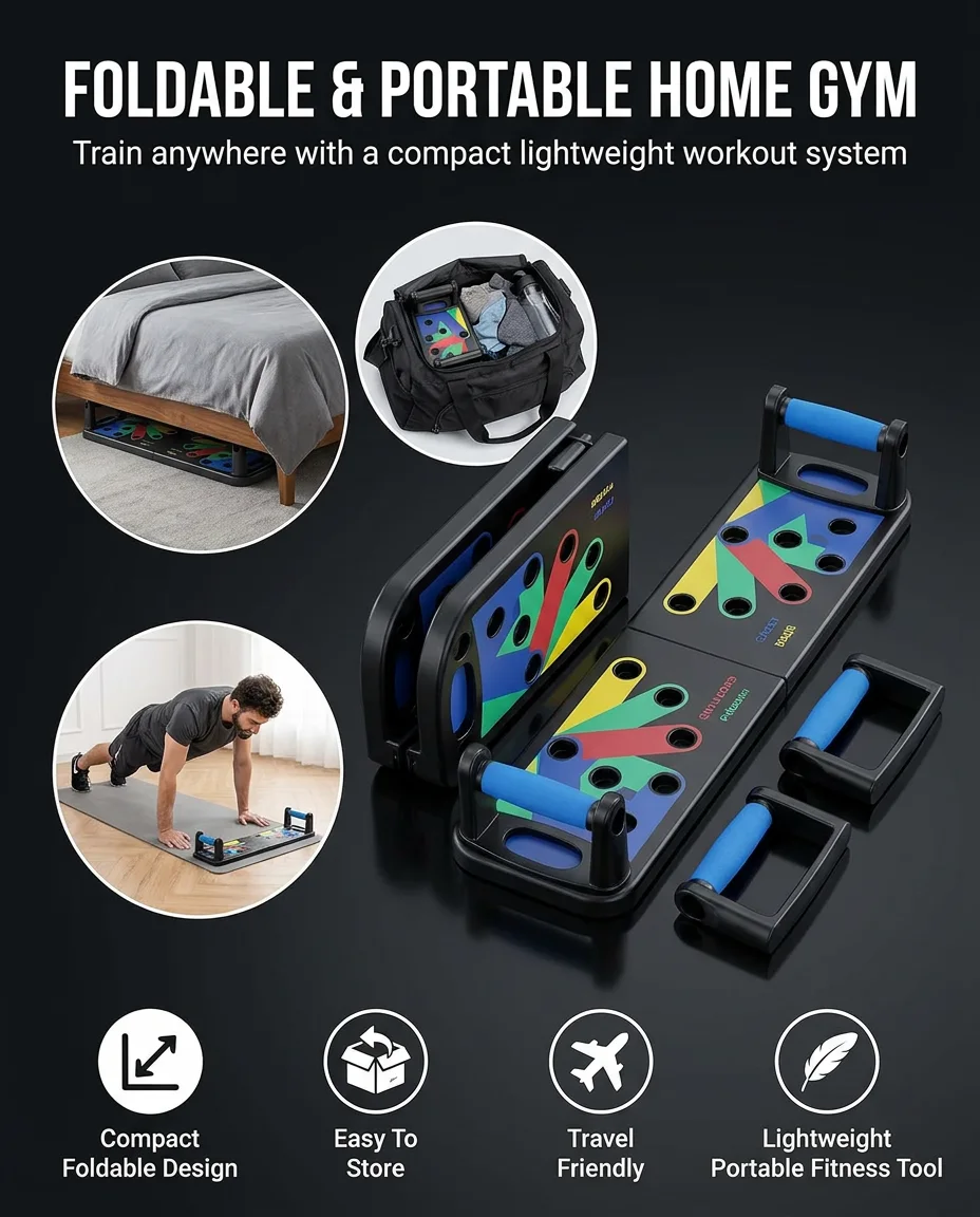 Multi-Function Push-Up Board | Chest, Shoulders, Triceps & Back Trainer