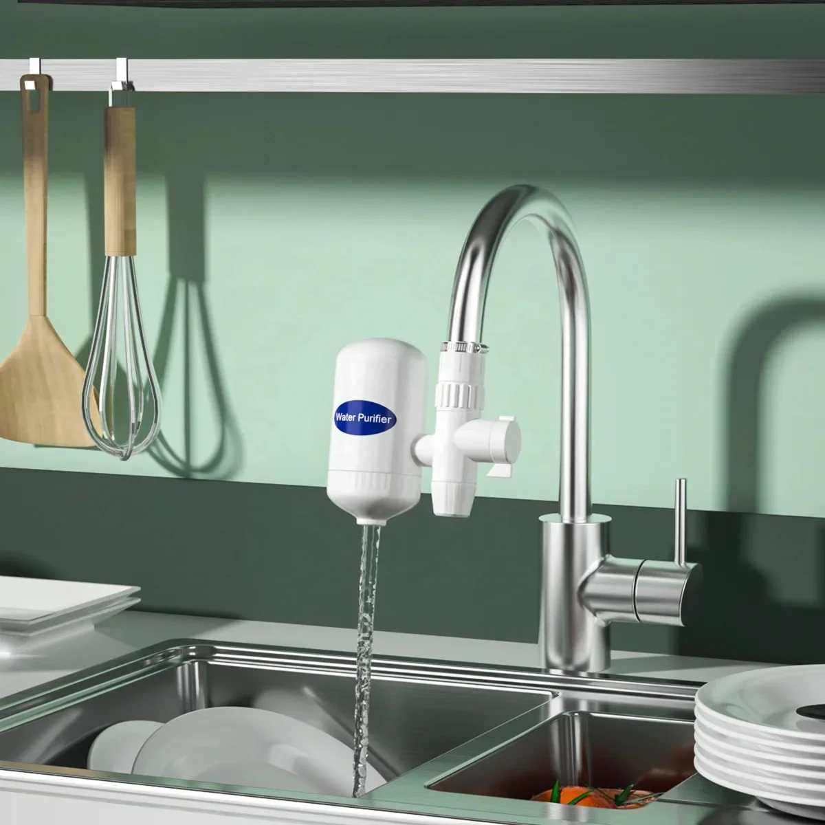water purifier faucet with easy clear water purifier