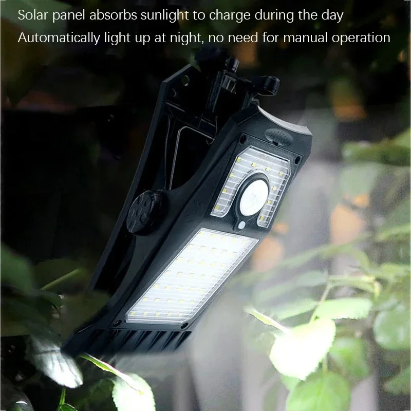 Solar Motion Sensor LED Security Light – Waterproof 3-Head Outdoor Wall Light