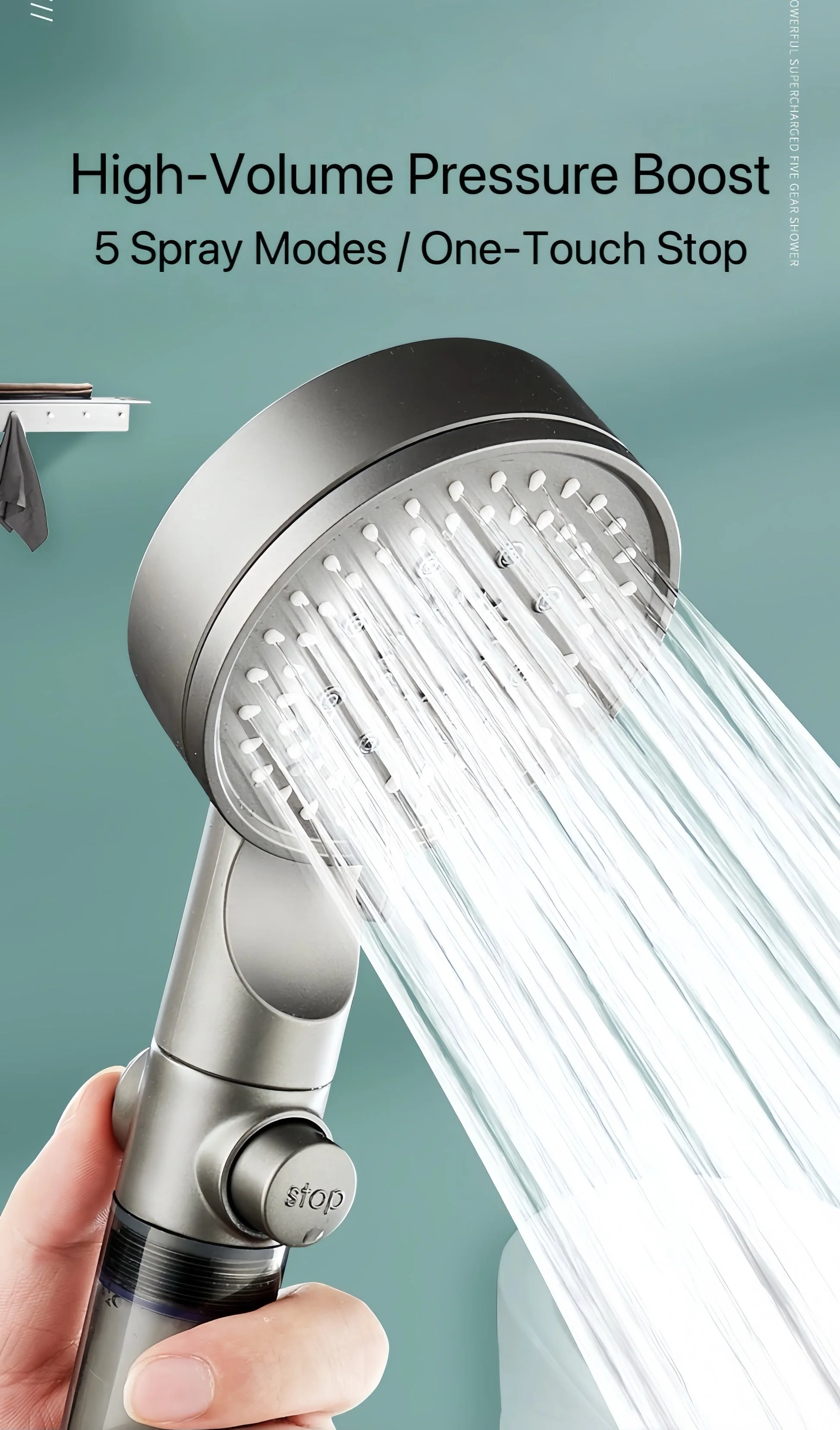 5-Mode High Pressure Filter Shower Head with Water Purifier