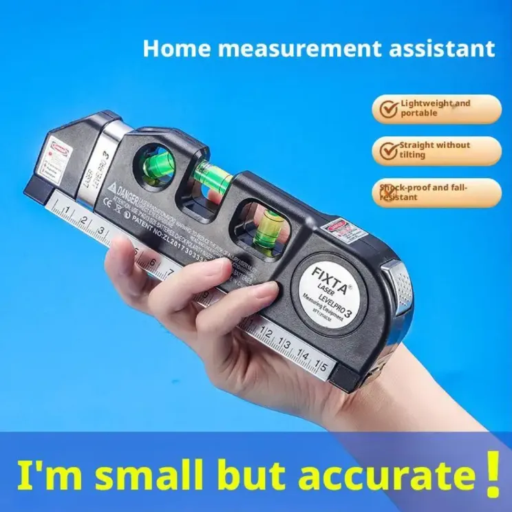 Fixit Laser Level Pro 3 – 4-in-1 Precision Measuring Tool