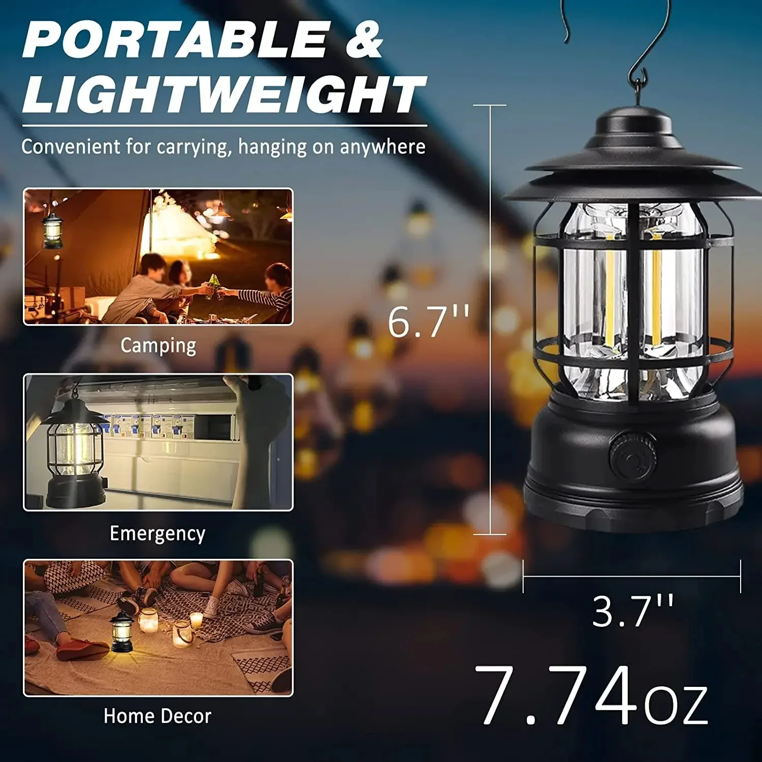 Retro Flame Lantern – Taa ya Rechargeable yenye Vibes za Kifahari 🔥