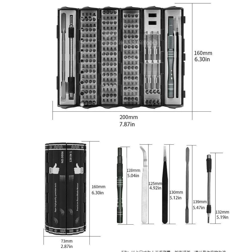 128-in-1 Precision Screwdriver Set – Complete Repair Toolkit for Electronics & DIY