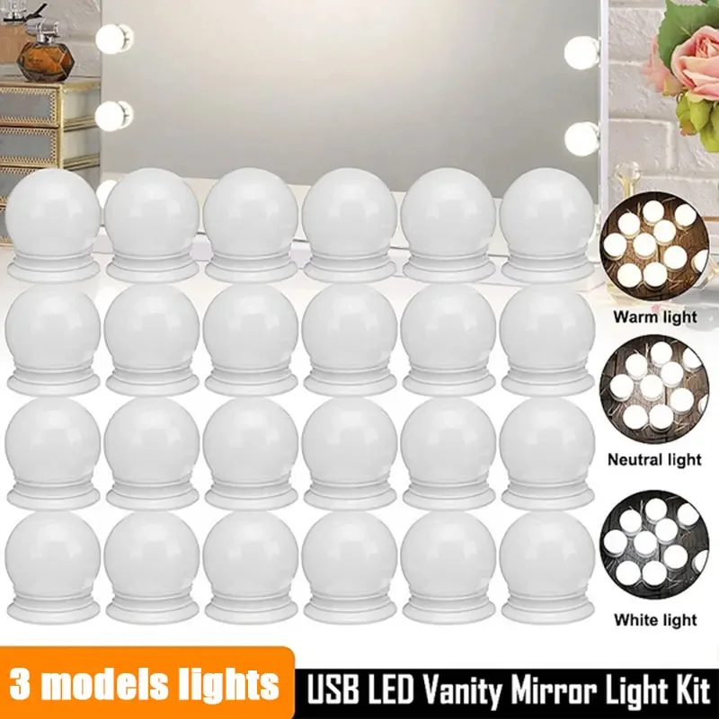 Hollywood Vanity Mirror Lights – Makeup LED Lights with 3 Color Modes