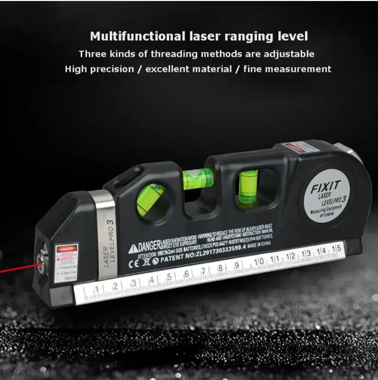 Fixit Laser Level Pro 3 – 4-in-1 Precision Measuring Tool