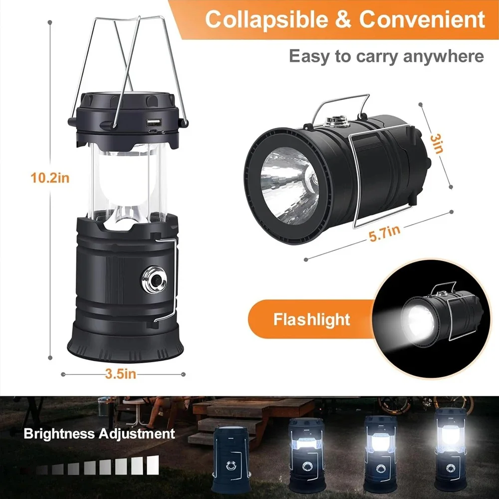 Taa ya LED Inayobebeka (Lantern + Tochi) – Mwanga Mkali kwa Dharura na Safari 🔦