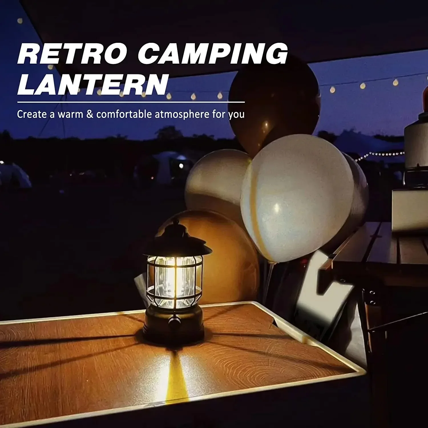 Retro Flame Lantern – Taa ya Rechargeable yenye Vibes za Kifahari 🔥
