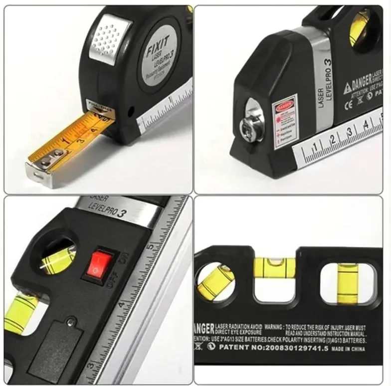 Fixit Laser Level Pro 3 – 4-in-1 Precision Measuring Tool