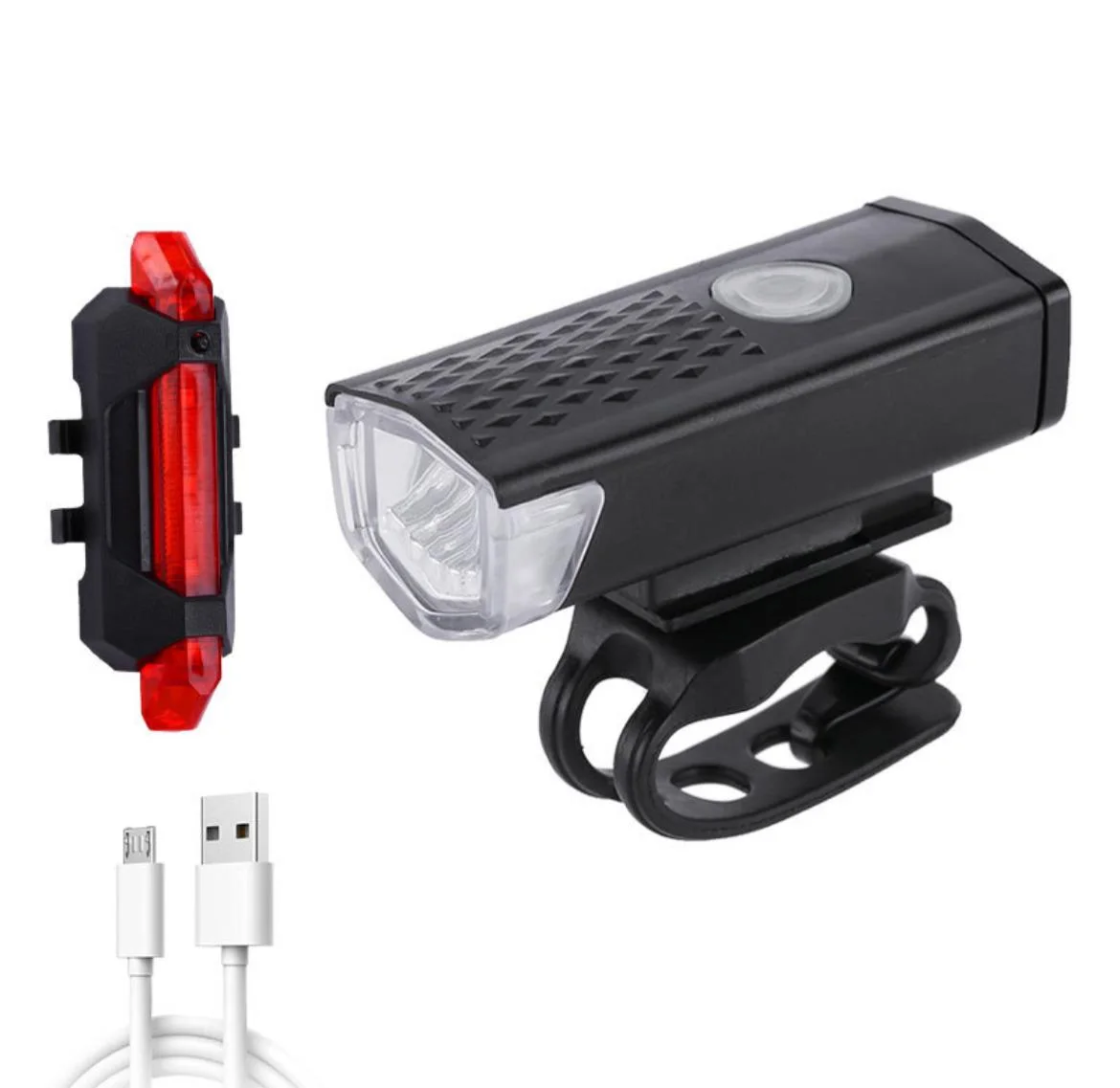 Ultra Bright USB Rechargeable Bike Light Set – Front & Rear Waterproof Cycling Lights