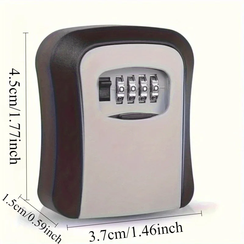 Outdoor key lock box with combination
