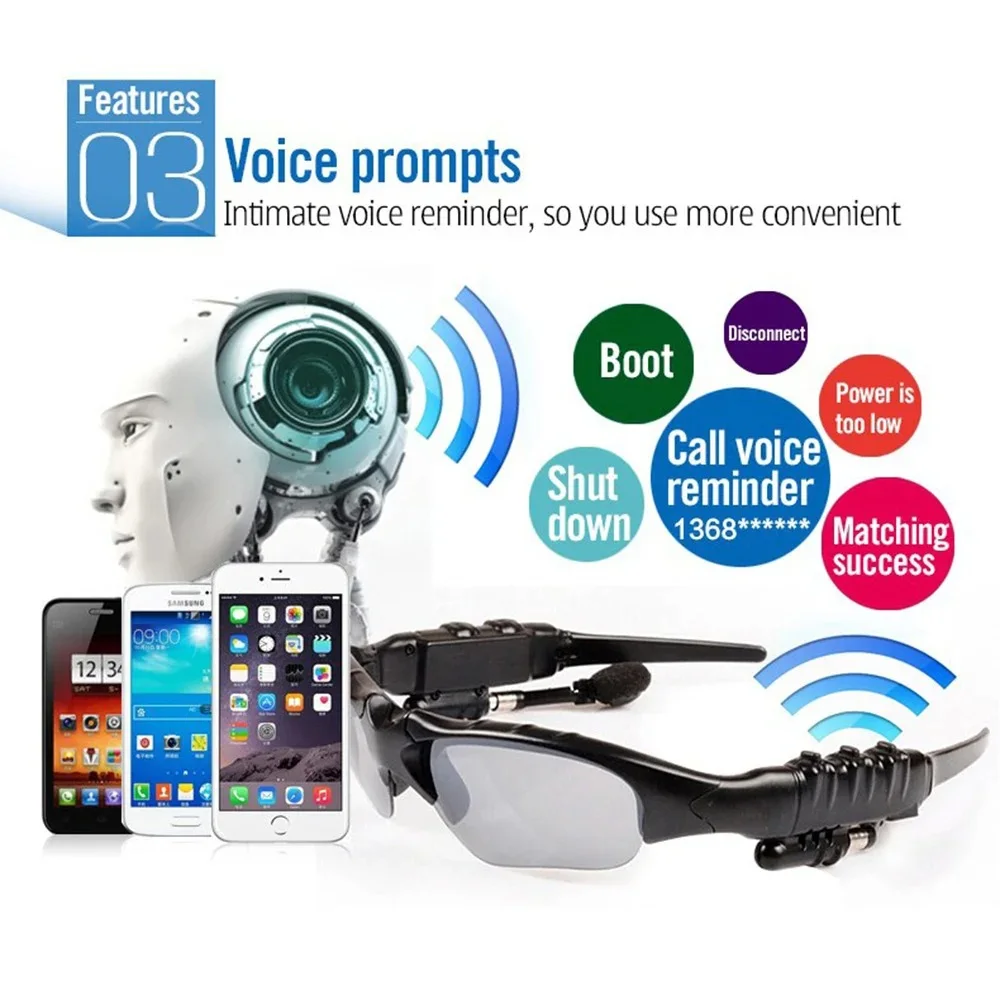 Bluetooth Smart Glasses – Handsfree Calls & Music
