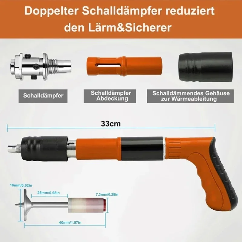 Heavy-Duty Nail Shooting Machine (Manual Steel Nail Gun)