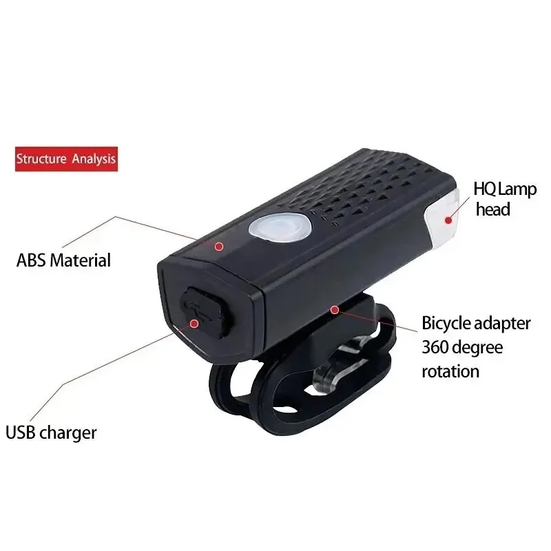 Ultra Bright USB Rechargeable Bike Light Set – Front & Rear Waterproof Cycling Lights