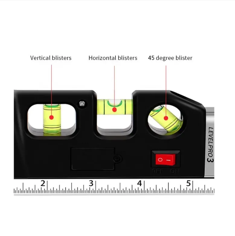Fixit Laser Level Pro 3 – 4-in-1 Precision Measuring Tool