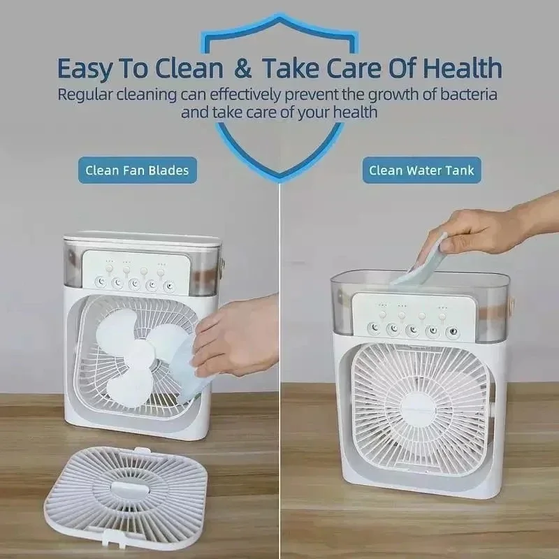Portable USB Air Cooler Fan with 5 Mist Sprays