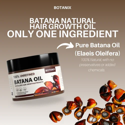 100% Unrefined Batana Oil – Revitalize Hair Growth & Strength | Botanix