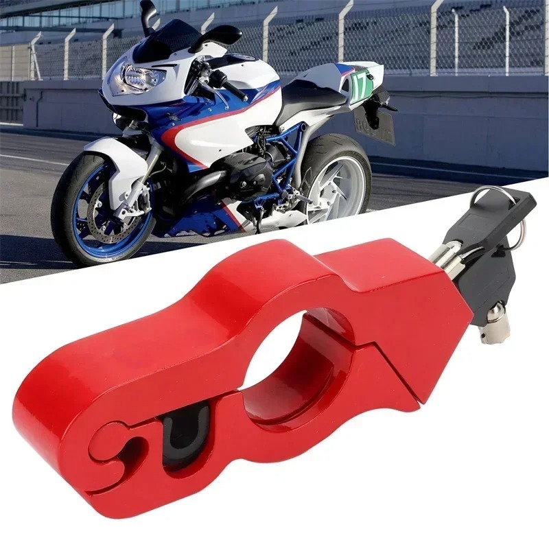 Motorcycle Handlebar Brake Lock – Anti-Theft Security Device with Keys