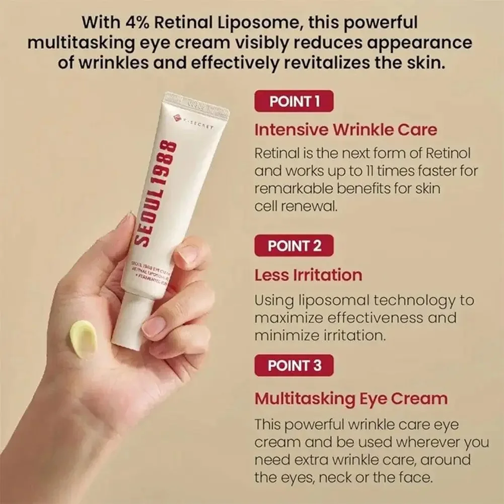 Seoul 1988 Eye Cream – Smooth Wrinkles & Brighten Dark Circles Fast