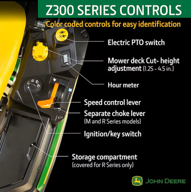 John Deere Z330M ZTrak 48-in 23 -HP V-twin Gas Zero-turn Riding Lawn Mower