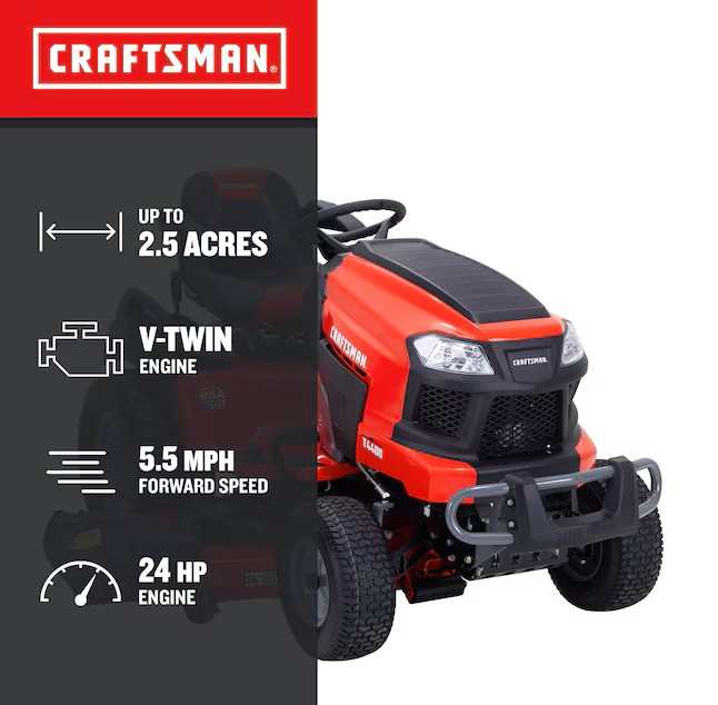 CRAFTSMAN T4400 54-in 24 -HP V-twin Gas Riding lawn mower