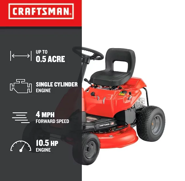 CRAFTSMAN R110 30-in 10.5 -HP Single cylinder Gas Riding lawn mower