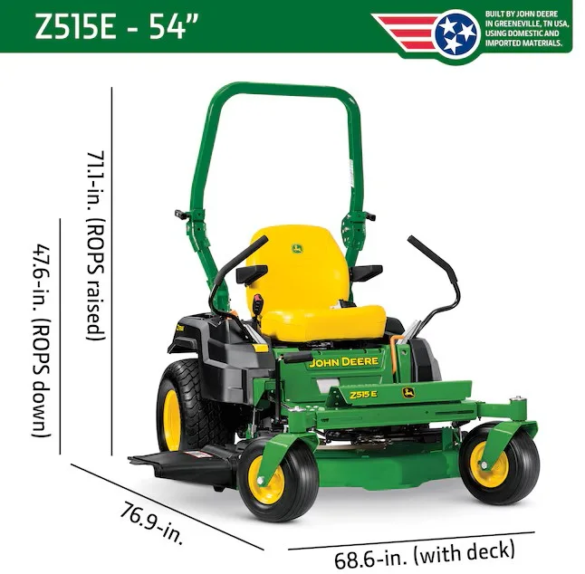 John Deere Z515E ZTrak 54-in 24 -HP V-twin Gas Zero-turn Riding Lawn Mower