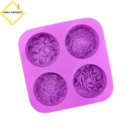 MOULE EN SILICONE FORME FLEUR 4 CAVITES