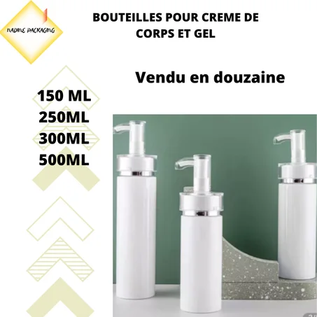 Bouteilles pour lait de corps et gel