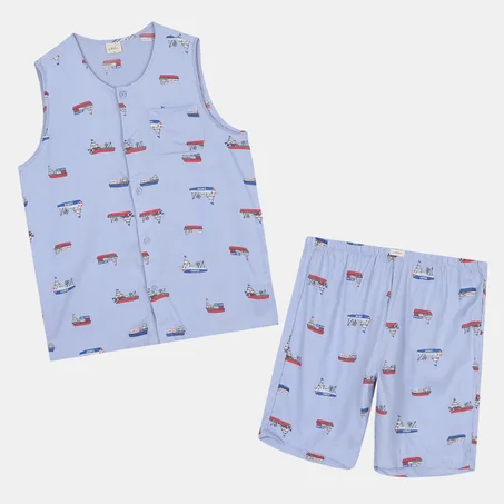 ATJS22536 — Ensemble pyjama INDIAN BLUE 150