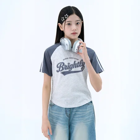 Waist Shirred Raglan Short Sleeve T-shirt TGRA26302