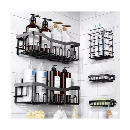 رفوف تنظيم الحمام المعدنية – ترتيب وأناقة في مكان واحد!