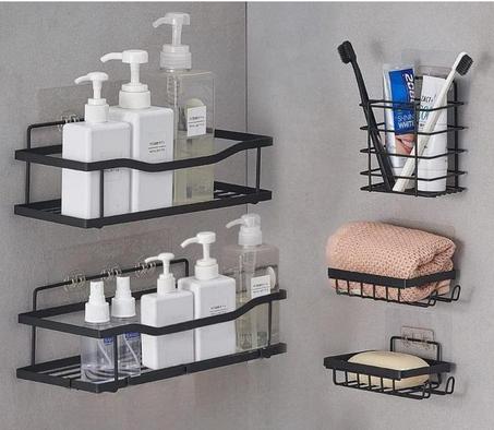 رفوف تنظيم الحمام المعدنية – ترتيب وأناقة في مكان واحد!