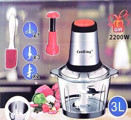 فرامة لحم وخضر متعددة الوظائف بسعة 3 لتر وقوة 2000 واط