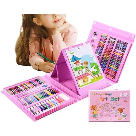 حقيبة الرسم الإبداعية للأطفال 208 قطعة