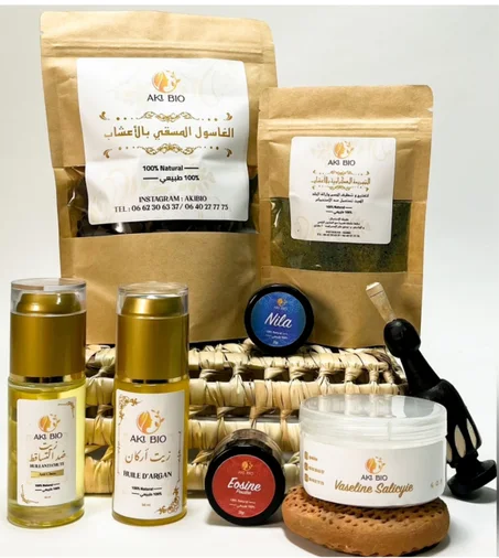 باقة AkiBio تسعة منتوجات طبيعية للعناية بالبشرة والشعر