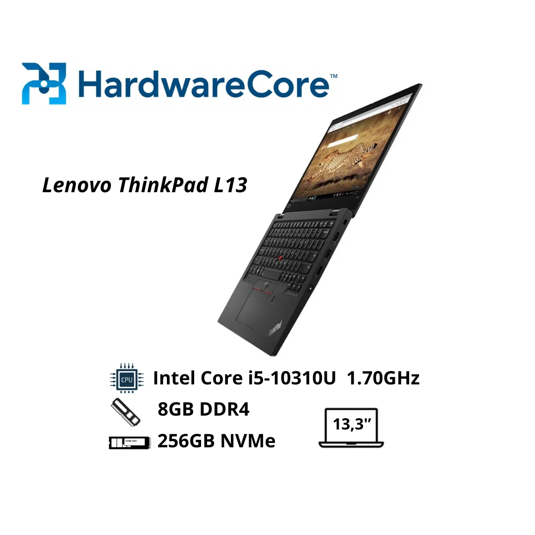 Lenovo ThinkPad L13 – Intel Core i5-10310U | 8GB RAM DDR4 | 256GB SSD NVMe | Windows 10 Pro | Écran 13.3