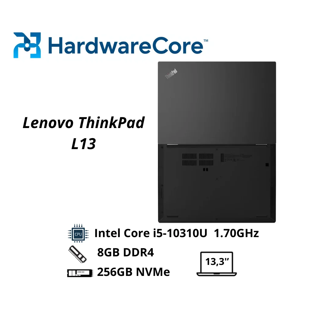 Lenovo ThinkPad L13 – Intel Core i5-10310U | 8GB RAM DDR4 | 256GB SSD NVMe | Windows 10 Pro | Écran 13.3