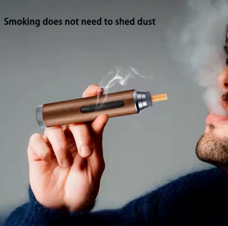 لاول مرة التدخين في مكان نظيف وبدون فوضى ـ طفاية سجائر خشبية محمولة مع كيس مخملي وفرشاة تنظيف ، صينية رماد السيجار للجيب ، غطاء سخام ، ملحقات تدخين السيارة