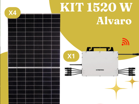 Kit solaire 1520W Autoconsommation 4 panneaux solaires Jolywood 380 W + 1 micro-onduleur HYPONTECH HMS1600 Alvaro