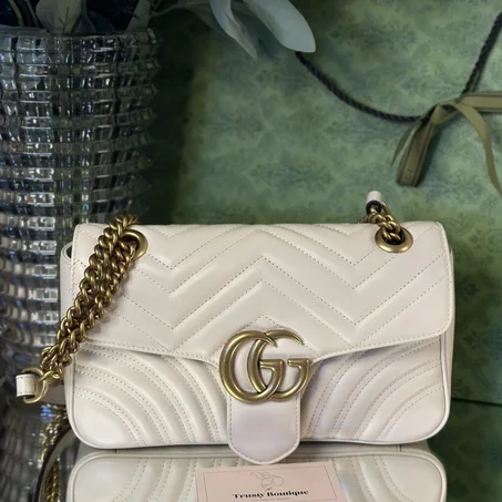 Gucci Small White GG Marmont
