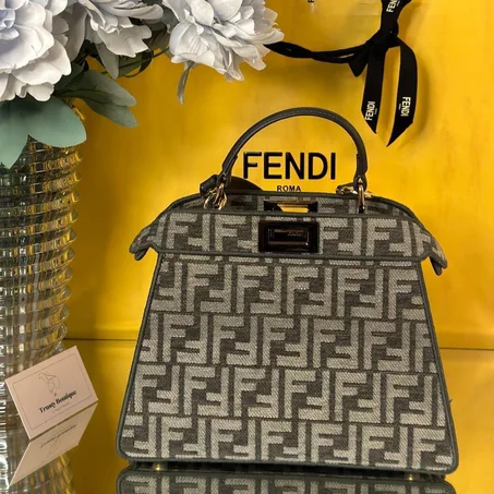 Fendi peekaboo grey FF Fabric