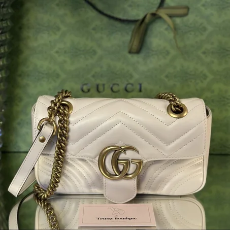 Gucci Mini White GG Marmont