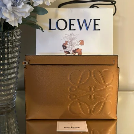 Loewe T in Brown grained Calfskin