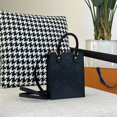 LV black petite sac plat bag