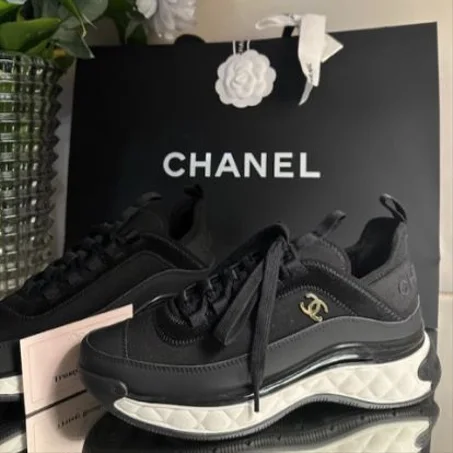 Chanel Velvet Calfskin & Mixed Fibers Sneaker ‘Black’