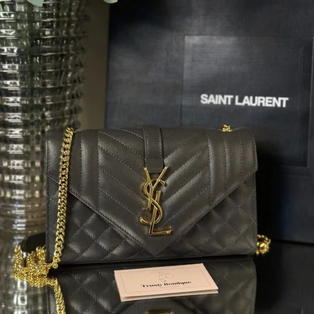 SAINT LAURENT SMALL ENVELOPE CROSSBODY BAG