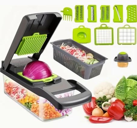 مجموعة تقطيع الخضروات من الفولاذ المقاوم للصدأ 16 قطعة